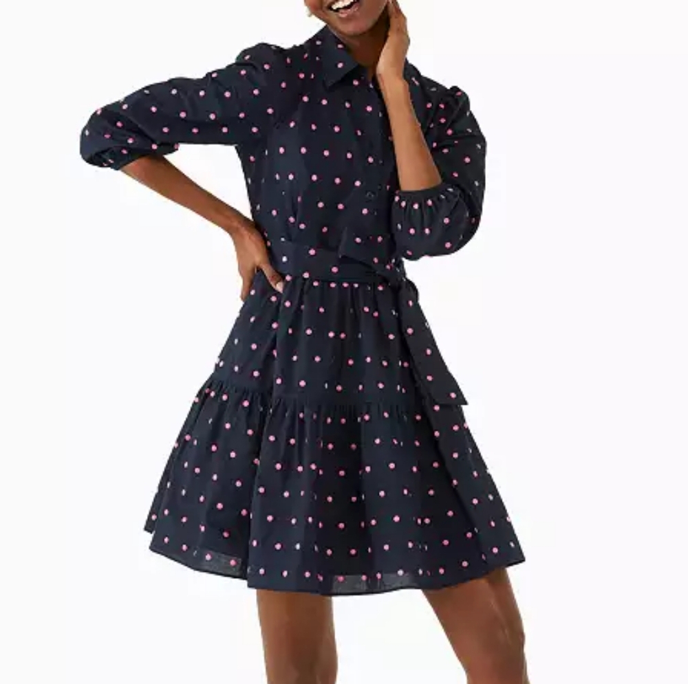 Kate Spade • Park Dot Embroidered Shirtdress